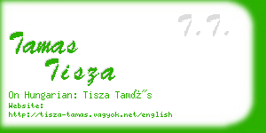 tamas tisza business card